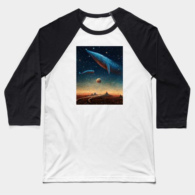 2 Worlds Baseball T-Shirt by benheineart